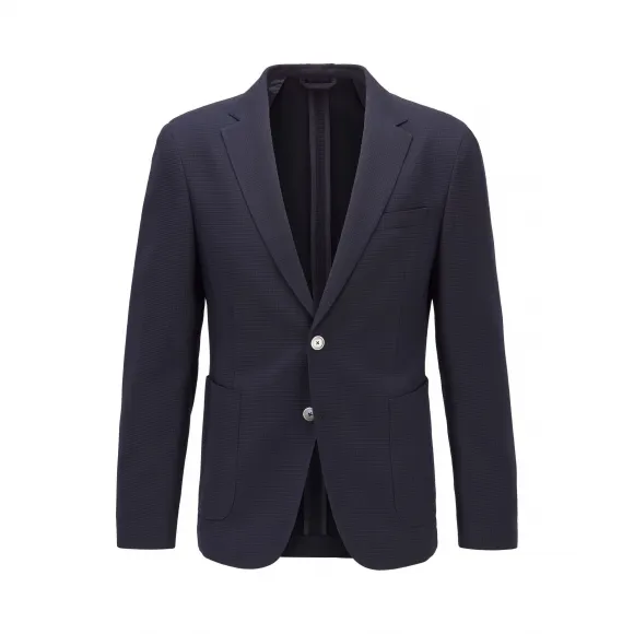 雨果博斯/Hugo Boss 男士初剪羊毛混纺修身夹克 hbas50427213402