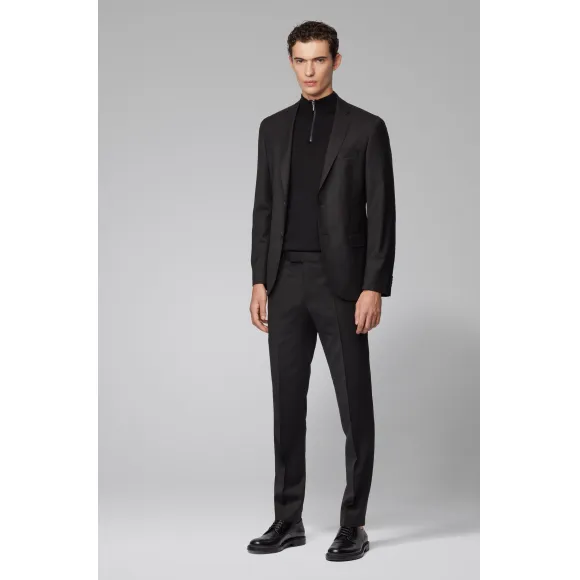 雨果博斯/Hugo Boss 男士微图案弹力初剪羊毛修身西装 hbas50427227001