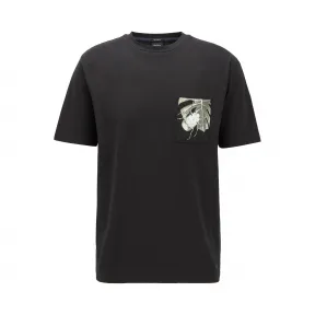 雨果博斯/Hugo Boss 男士自然主题艺术印花宽松版型棉 T 恤 hbas50427900001