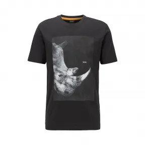 雨果博斯/Hugo Boss 男士动物印花针织棉 T 恤 hbas50427904003