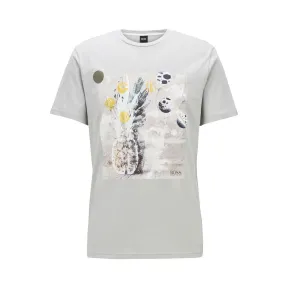 雨果博斯/Hugo Boss 男士无 PVC 照片印花纯棉可回收 T 恤 hbas50427914043