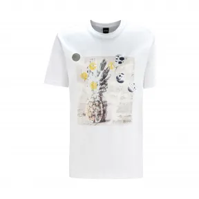 雨果博斯/Hugo Boss 男士无 PVC 照片印花纯棉可回收 T 恤 hbas50427914100