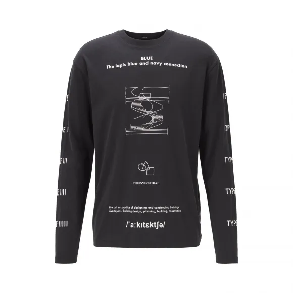 雨果博斯/Hugo Boss 男士系列主题艺术印花长袖棉 T 恤 hbas50427916001