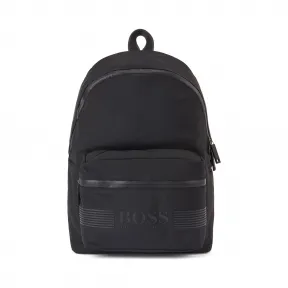 雨果博斯/Hugo Boss 男士同色调徽标肩带纹理尼龙背包 hbas50428634001