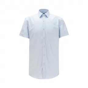 雨果博斯/Hugo Boss 男士斜纹棉修身短袖衬衫 hbas50429441450