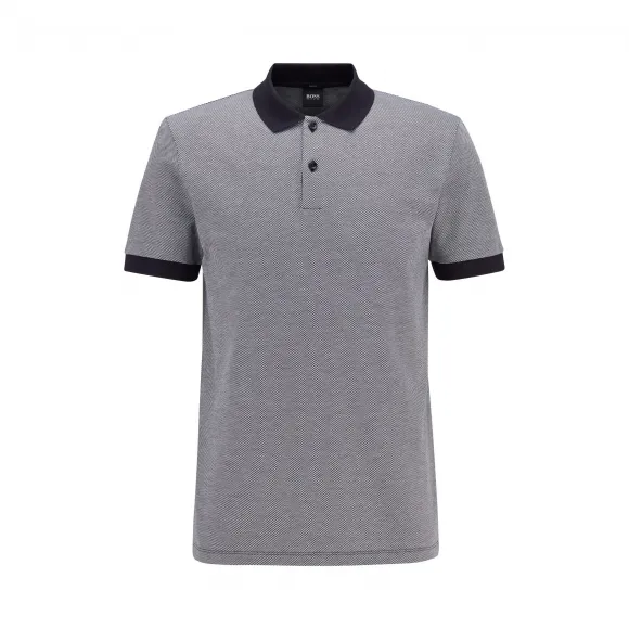 雨果博斯/Hugo Boss 男士微图案装饰棉质修身 Polo 衫 hbas50430051402