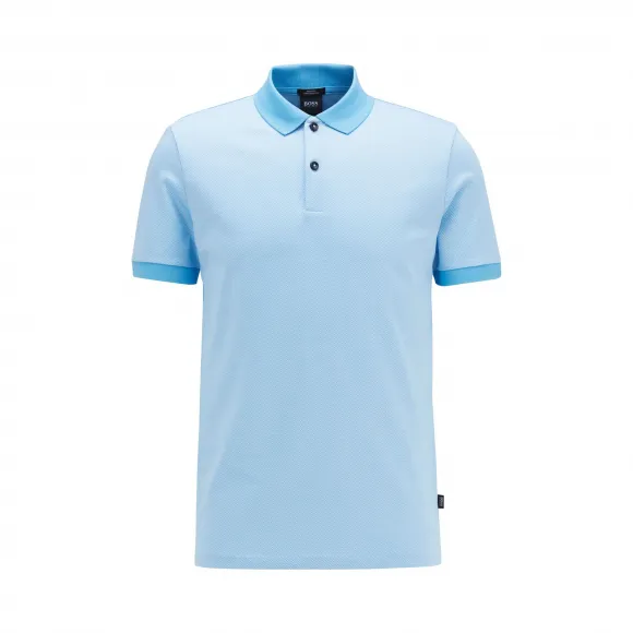 雨果博斯/Hugo Boss 男士微图案装饰棉质修身 Polo 衫 hbas50430051449