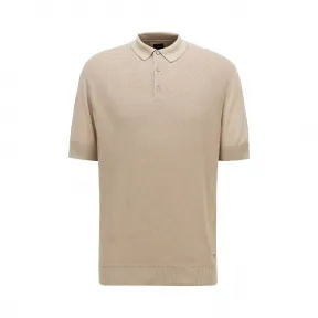 雨果博斯/Hugo Boss 丝绸混纺反领短袖毛衣 hbas50430115277