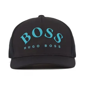 雨果博斯/Hugo Boss 网眼效果弧形徽标平针织运动帽 hbas50430769001