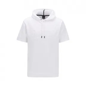 雨果博斯/Hugo Boss 法国毛圈布压印徽标连帽家居 T 恤 hbas50431100100