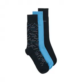 雨果博斯/Hugo Boss 男士棉混纺中长袜三双礼盒装 hbas50431162401