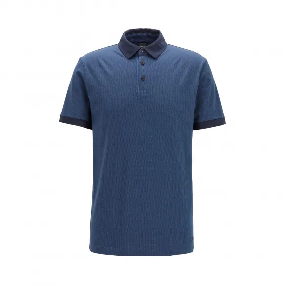 雨果博斯/Hugo Boss 徽标印花棉质平针织面料 Polo 衫 hbas50432851414