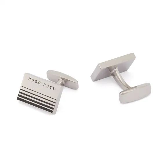 雨果博斯/Hugo Boss 男士渐变条纹矩形袖扣 hbas50434255040