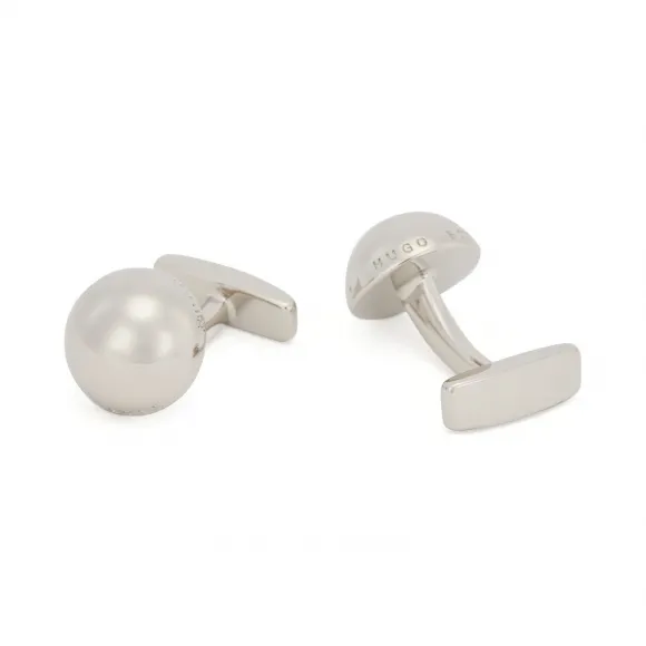 雨果博斯/Hugo Boss 徽标饰边黄铜半球形袖扣 hbas50434295040