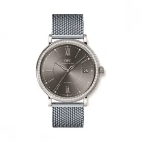 万国/IWC Portofino Automatic 系列 37 MM 钢镶钻石 自动机械机芯 中性表 IW458114