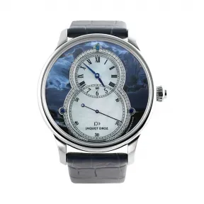 雅克德罗/Jaquet Droz 大秒针系列 18k白金镶钻 自动机械机芯 男表 J003034425
