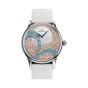 雅克德罗/Jaquet Droz 时分小针盘系列 18K白金 自动机械机芯 女表 J005014207
