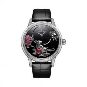 雅克德罗/Jaquet Droz 艺术工坊系列 18K白金表壳 自动机械机芯 男表 J005024285