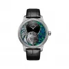 雅克德罗/Jaquet Droz 金雕虎时分小针盘（Relief Tiger） 41 MM 18K白金表壳镶嵌144颗长阶梯形切割钻石 (2.06克拉). 表冠镶嵌一颗钻石 (0.09克拉). 自动机械机芯 男表 J005024288