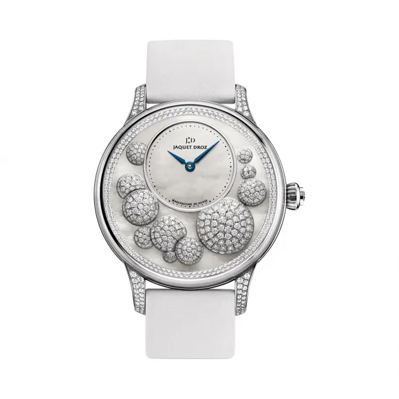 雅克德罗/Jaquet Droz 时分小针盘系列 18k白金镶钻 自动机械机芯 男表 J005024533
