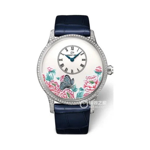 雅克德罗/Jaquet Droz 艺术工坊系列 18k白金镶钻 自动机械机芯 女表 J005034266