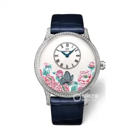雅克德罗/Jaquet Droz 艺术工坊系列 18k白金镶钻 自动机械机芯 女表 J005034267