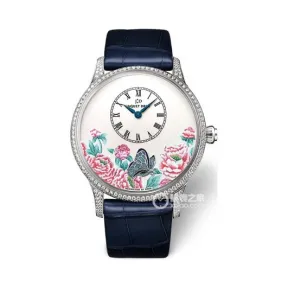 雅克德罗/Jaquet Droz 艺术工坊系列 18k白金镶钻 自动机械机芯 女表 J005034268