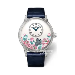 雅克德罗/Jaquet Droz 艺术工坊系列 18k白金镶钻 自动机械机芯 女表 J005034269