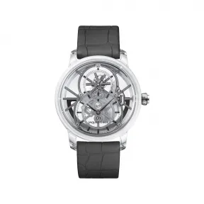 雅克德罗/Jaquet Droz 骷髅镂空陀飞轮腕表 (Tourbillon Skelet Skull) 42 MM 合成蓝宝石水晶表壳. 18K白金防水管和护轴 自动机械机芯 男表 J0135270021