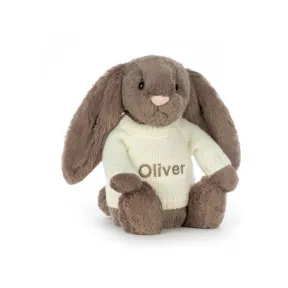 邦尼兔/Jellycat Bashful Truffle Bunny with Personalised Cream Jumper JUMPCBAS3BTR