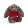 邦尼兔/Jellycat Bashful Truffle Bunny with Personalised Red Jumper JUMPRBAS3BTR