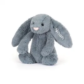 邦尼兔/Jellycat Personalised Bashful Dusky Blue Bunny Medium PERSBAS3DUSKB