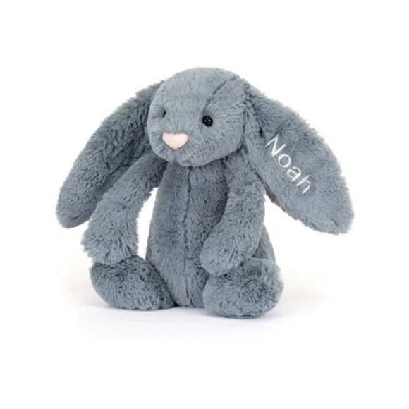 邦尼兔/Jellycat Personalised Bashful Dusky Blue Bunny Medium PERSBAS3DUSKB