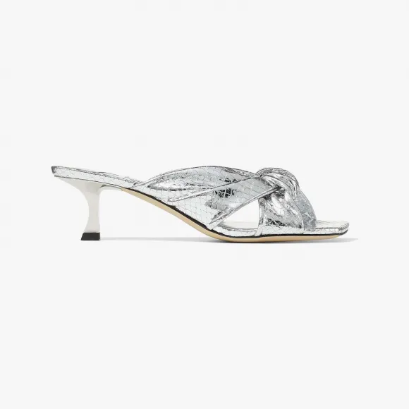 Jimmychoo/吉米周 AVENUE50-银色糖纸革穆勒鞋 AVENUE50WAPAA0009