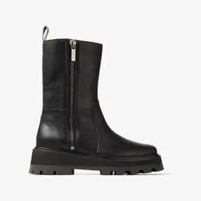 Jimmychoo/吉米周 BAYUFLAT-黑色软平底靴 BAYUFLATRES010003