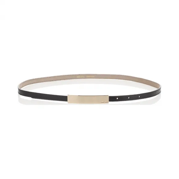 Jimmychoo/吉米周 黑色漆皮皮带 BLOSSOMPAT010003