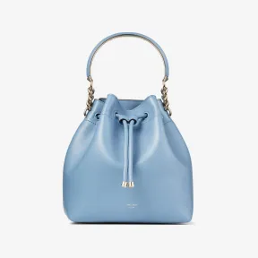 Jimmychoo/吉米周 BON BON BUCKET/S单肩包-烟青色柔软光滑亮面小牛皮桶包 BONBONBUCKETHUT043452