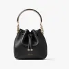 Jimmychoo/吉米周 BONBONBUCKETS-黑色柔软亮面小牛皮桶包 BONBONBUCKETSHUT001463