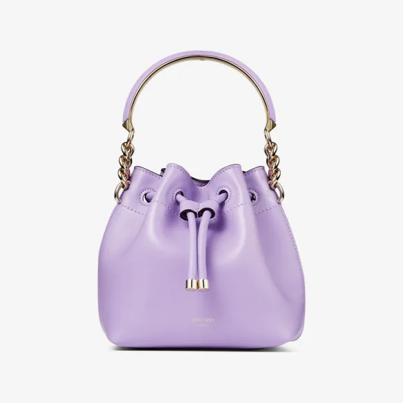 Jimmychoo/吉米周 BON BON BUCKET/S单肩包-紫藤色柔软亮面小牛皮桶包 BONBONBUCKETSHUT051549