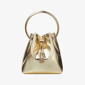 Jimmychoo/吉米周 BONBON-金属提手金色反光面料迷你包 BONBONXVKOO0022