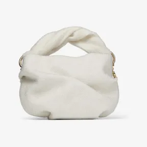 Jimmychoo/吉米周 BONNY手提包-绞花提手拿铁色缎面珠绣手提包 BONNYAKA080258