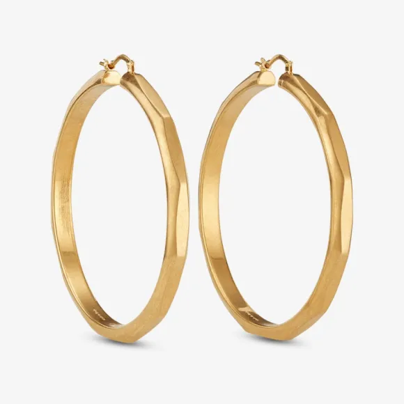 Jimmychoo/吉米周 DIAMOND CHAIN HOOPSM耳环-金色链条大圈耳环 DIAMONDCHNHOOPSMMFQOO0022