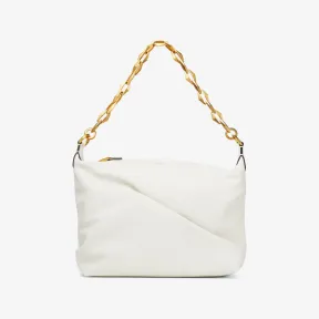 Jimmychoo/吉米周 DIAMOND SOFT HOBO/S手提包-拿铁色柔软小牛皮链条提手 Hobo 手提包 DIAMONDSOFTHOBOSAQK000702