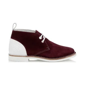 Jimmychoo/吉米周 深樱桃绒面沙漠靴 DOUGLASSUE060637