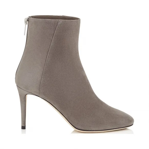 Jimmychoo/吉米周 灰褐色灰色绒面革踝靴 DUKE85SUE100935