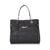 Jimmychoo/吉米周 大号黑银双色星形凸纹提花纳帕羊皮购物托特包  HELIASHOPPERLTMN000071
