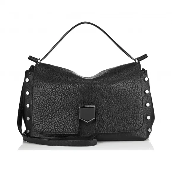 Jimmychoo/吉米周 黑色粒面皮革和纳帕皮手提包 j000055814001