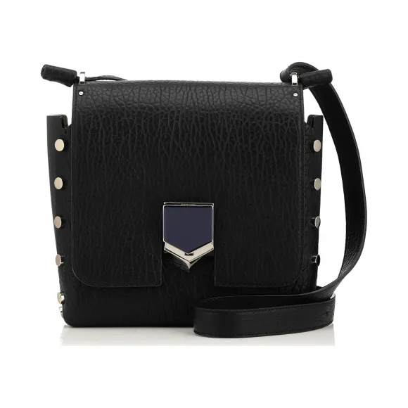 Jimmychoo/吉米周 黑色粒状皮革和Nappa斜背包 j000055817001