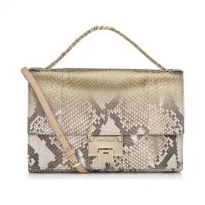Jimmychoo/吉米周 天然和金色金属降解蟒蛇皮单肩包 j000056014001