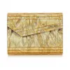 Jimmychoo/吉米周 金色褶皱me缝面料亚克力手拿包 j000056088001